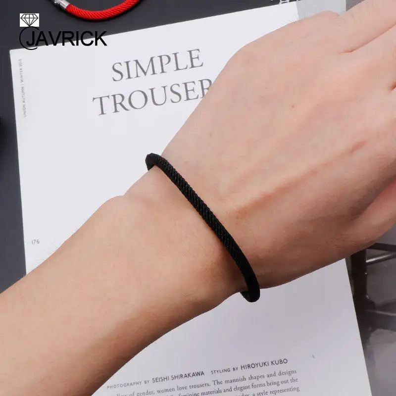 Glücksbringer, rot, schwarz, geflochtenes Schnur-Armband, Magnetverschluss, Armband, Handseil-Armband, Schmuck, Dekoration, für