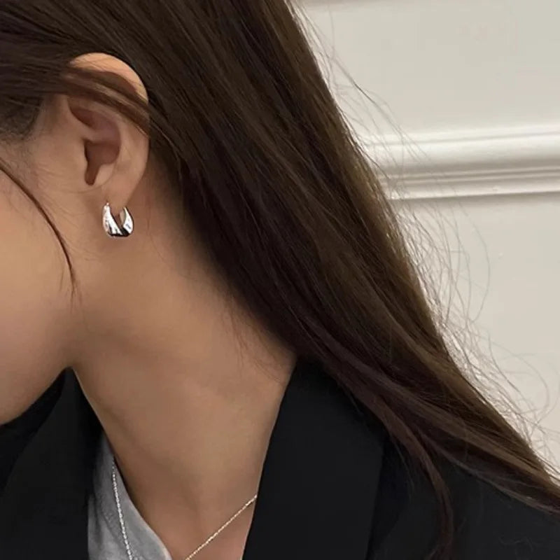 Ohrringe aus 925er-Sterlingsilber für Damen, Ohrreifen, vielseitig, süßes Mädchen, Modeschmuck, Neujahrsgeschenke, Accessoires