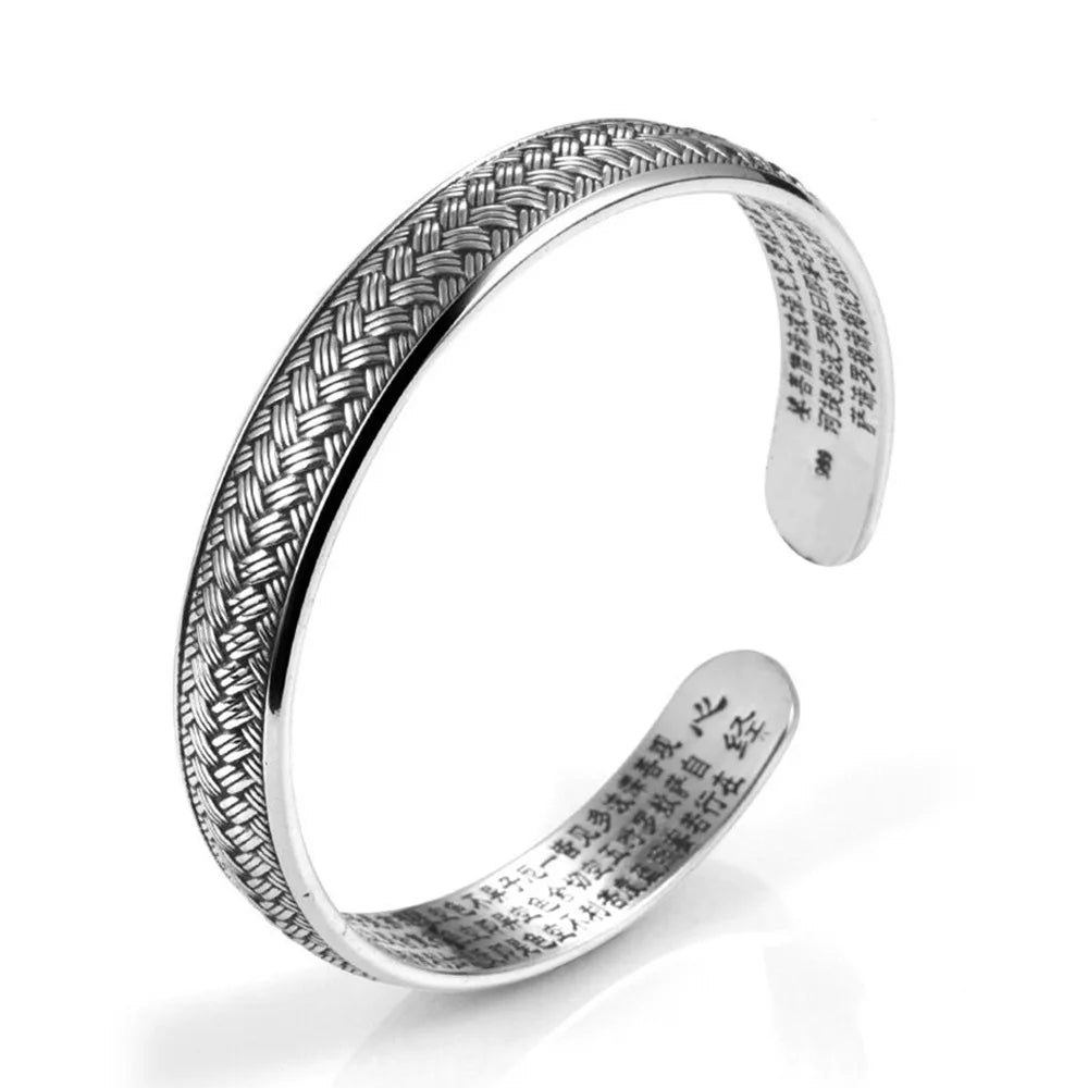 Offener schwarzer Armreif aus 925er-Sterlingsilber, gewebt, Damen-Handarmbänder, Luxus-Designer-Schmuck, Accessoires, Geschenke