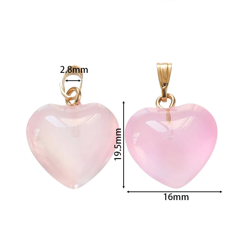 10 Teile/los Tschechische Lampwork Kristall Glas Herz Perlen Charms anhänger DIY Handgemachten Schmuck Machen Halsketten Ohrringe Zubehör