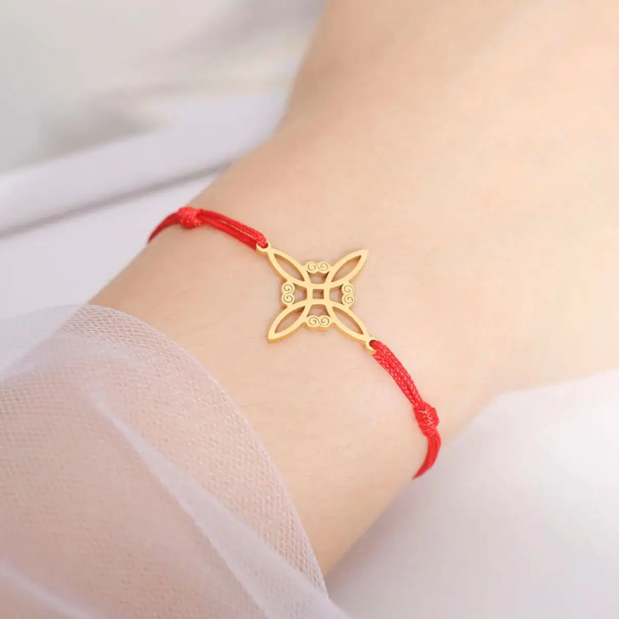 LIKGREAT Armband mit irischem Hexenknoten für Damen und Herren, keltischer Knoten, gewebtes Seil, Schmuck, Edelstahl, Amulett, Talisman, Geburtstagsgeschenk