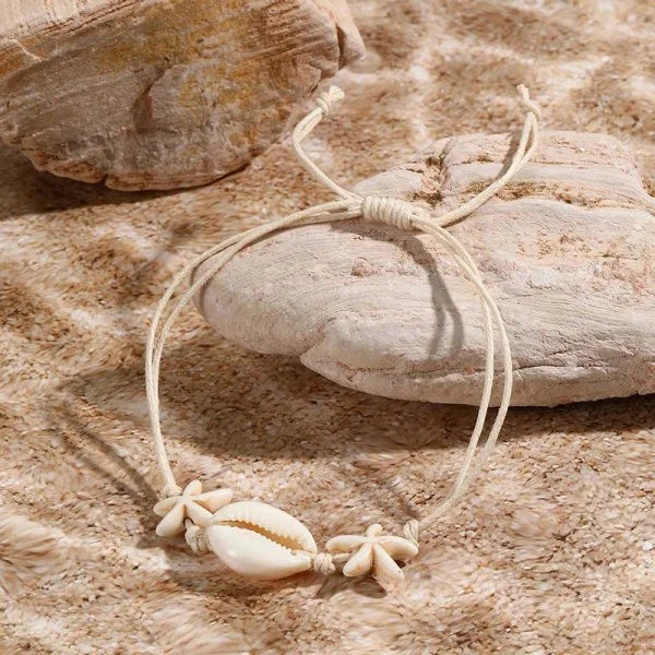 Bohemian Imitation Shell Perlen Armband Für Frauen Sea Star Schildkröte Gewebtes Seil Armband Handgemachte Freundschaft Strand Urlaub Schmuck
