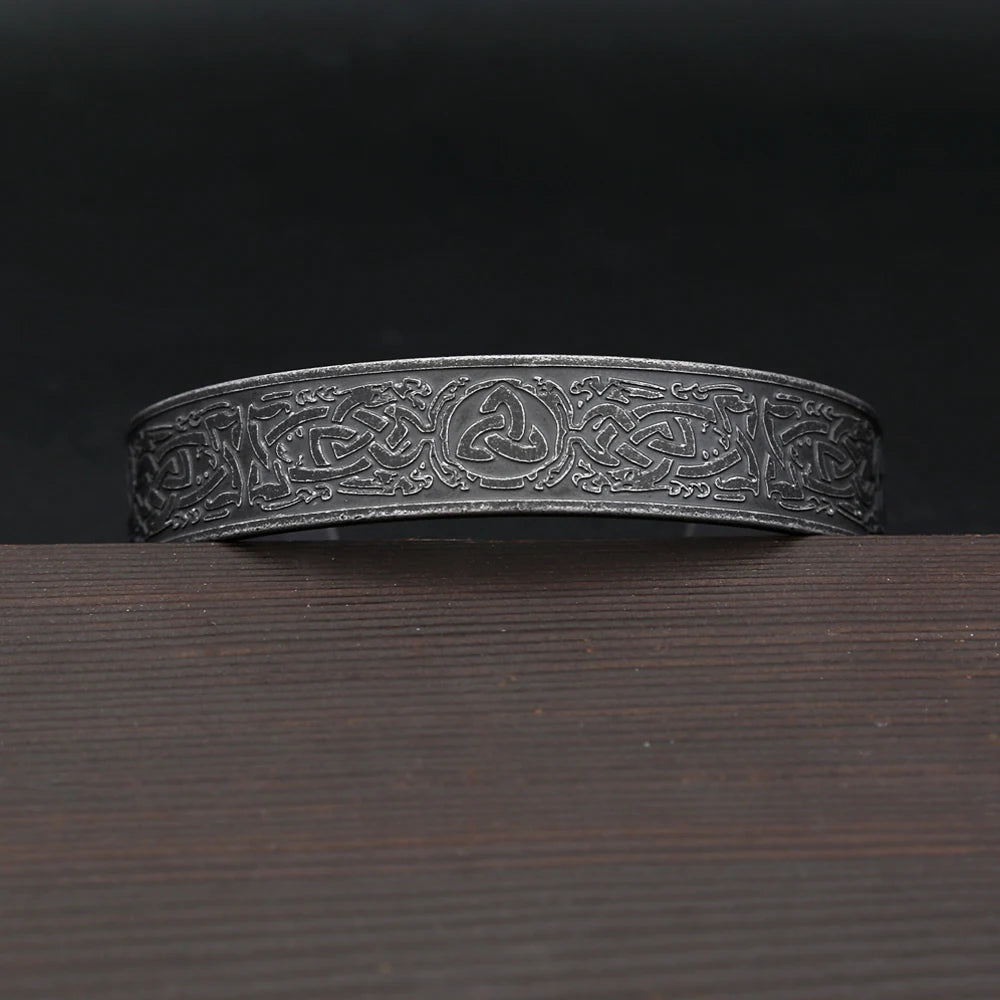 Vintage nordische Wikinger Valknut Armbänder Edelstahl keltischen Knoten Armreifen für Männer Mode Amulett Schmuck Geschenke Drops hipping