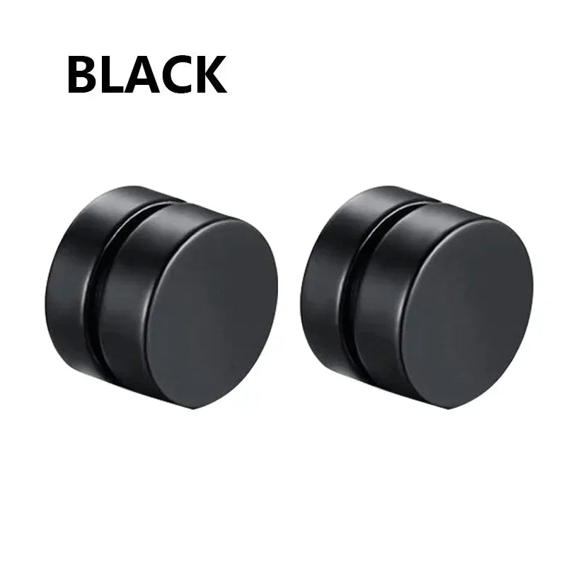 1/3Pairs 6MM Kristall Magnetische No-Pierce Edelstahl Stud Ohrringe für Männer Punk Zirkon Magnet Ohrringe nicht Piercing Schmuck