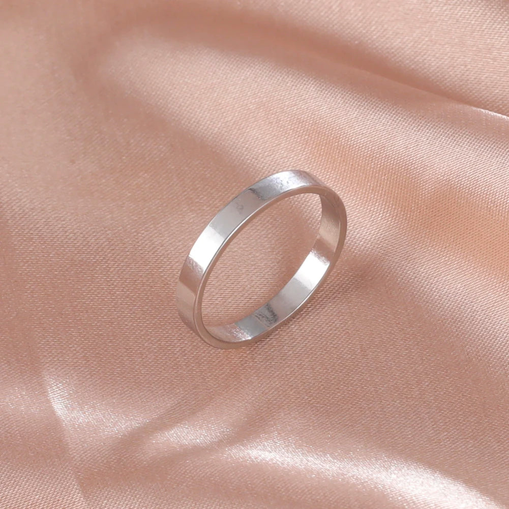 Dreamtimes Chic Einfache Runde Ehering Ringe Für Frauen Männer 3 Farben Edelstahl Engagement Weiblichen Ring Geschenke 2023 Schmuck