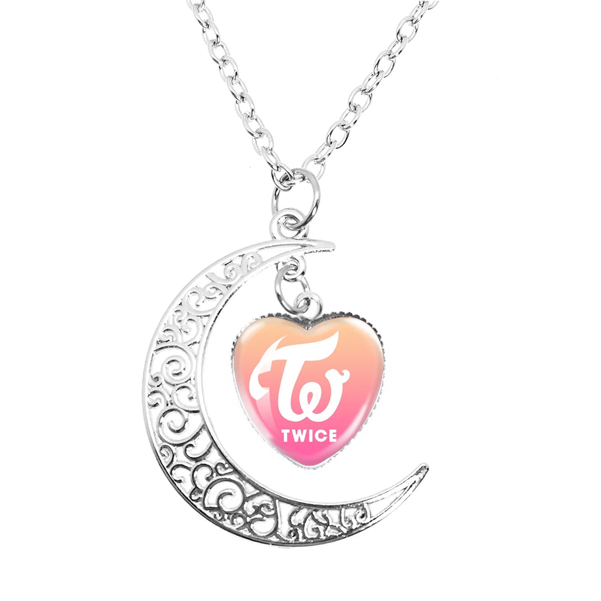 Zweimal CANDYBONG Z Logo Mond Halskette Geschenke Herzform Damen Mode Herren Charm Schmuck Mädchen Jungen Accessoires Party