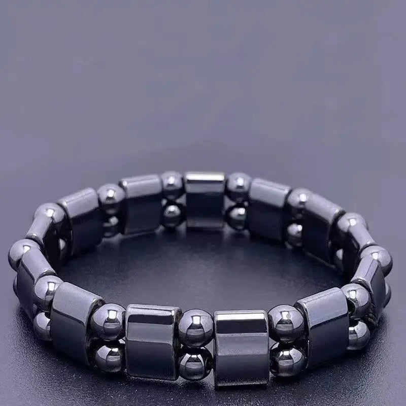 Klassische Hämatit-Energie-Perlen, elastische Magnetfeldtherapie, Gesundheitswesen, Gewichtsverlust, Armbänder, schlankmachende Gesundheitsfürsorge für Männer und Frauen