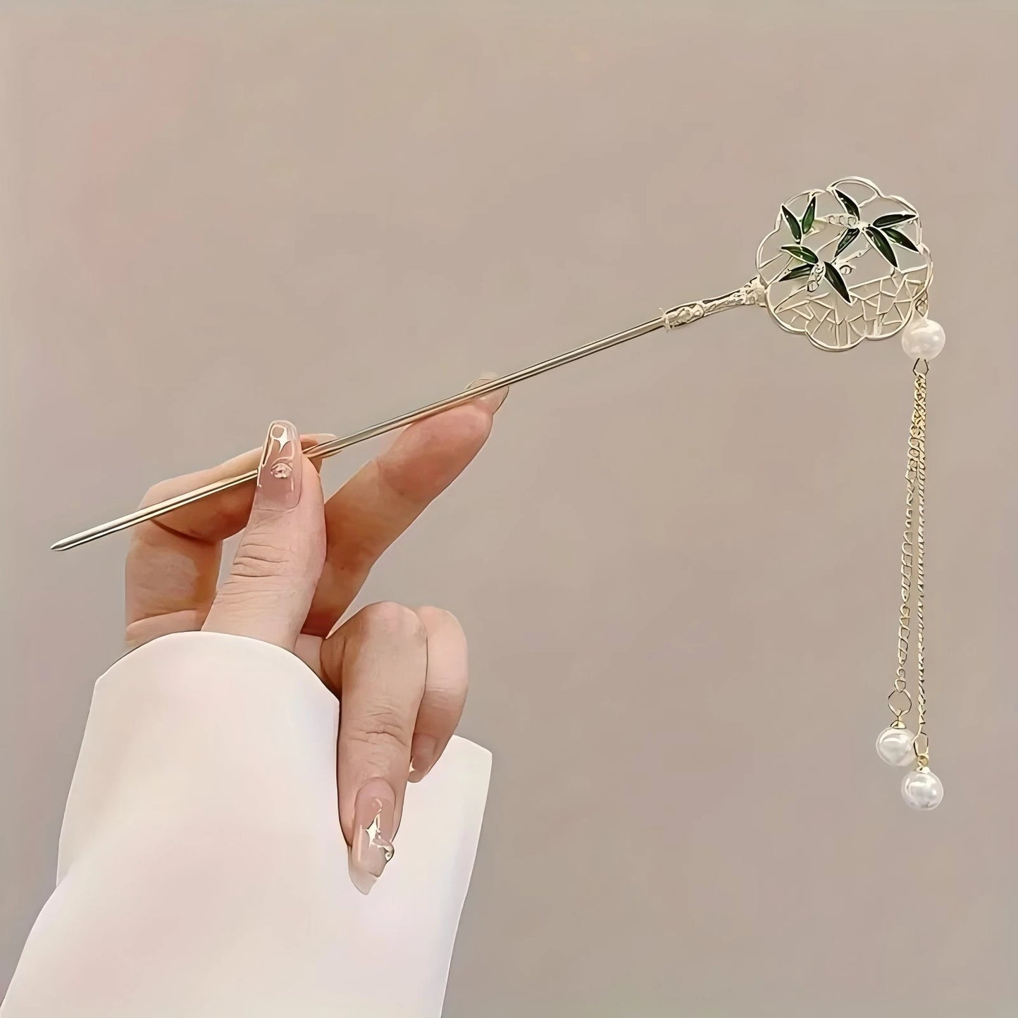 Elegante chinesische Stil Haarspange Quaste Haarstab traditionelles Blumenmuster Frisur Zubehör Frauen Schmuck Haarnadel Haarnadel