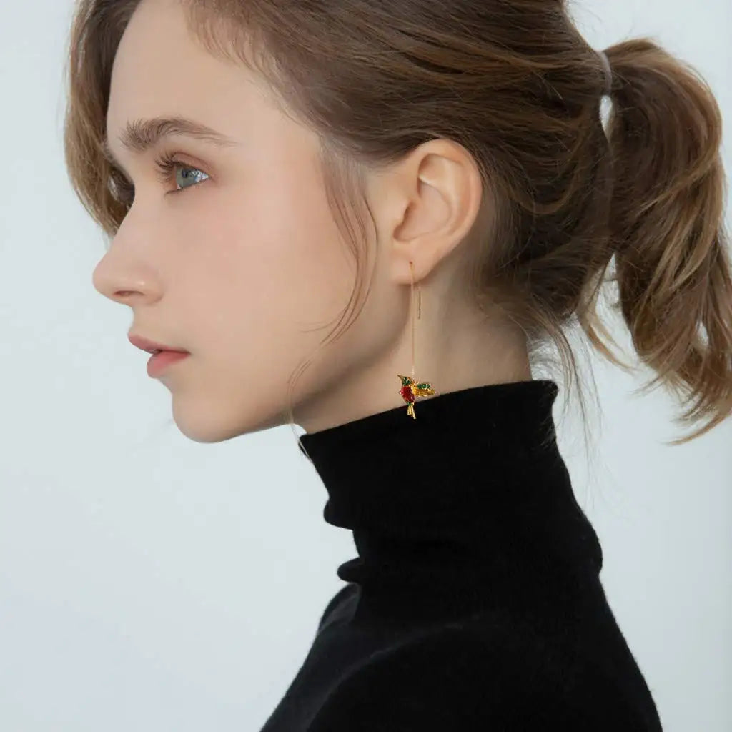 Kolibri Ohrringe für Frauen Mädchen elegante Quaste Charme baumeln Ohrring Modeschmuck Valentinstag Geburtstags geschenke