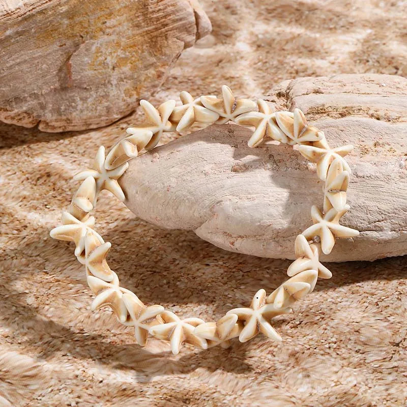Bohemian Imitation Shell Perlen Armband Für Frauen Sea Star Schildkröte Gewebtes Seil Armband Handgemachte Freundschaft Strand Urlaub Schmuck
