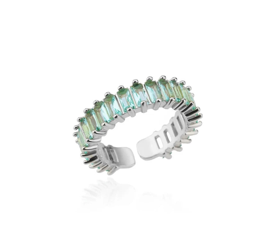 Farbige Kubikzircon Quadrat Ringe Für Frauen Männer Edelstahl Gold Farbe Kristall Hochzeit Ring Luxus Schmuck Geschenk bague femme