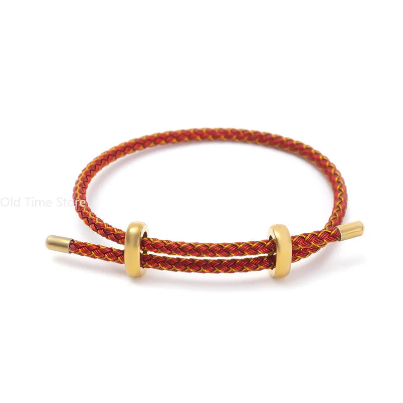 Rot-schwarzer Stahldraht, verstellbare Armreifen, erweiterbar, handgefertigt, geflochtenes Seil, Paar-Armbänder für Damen und Herren, Schmuckschnur