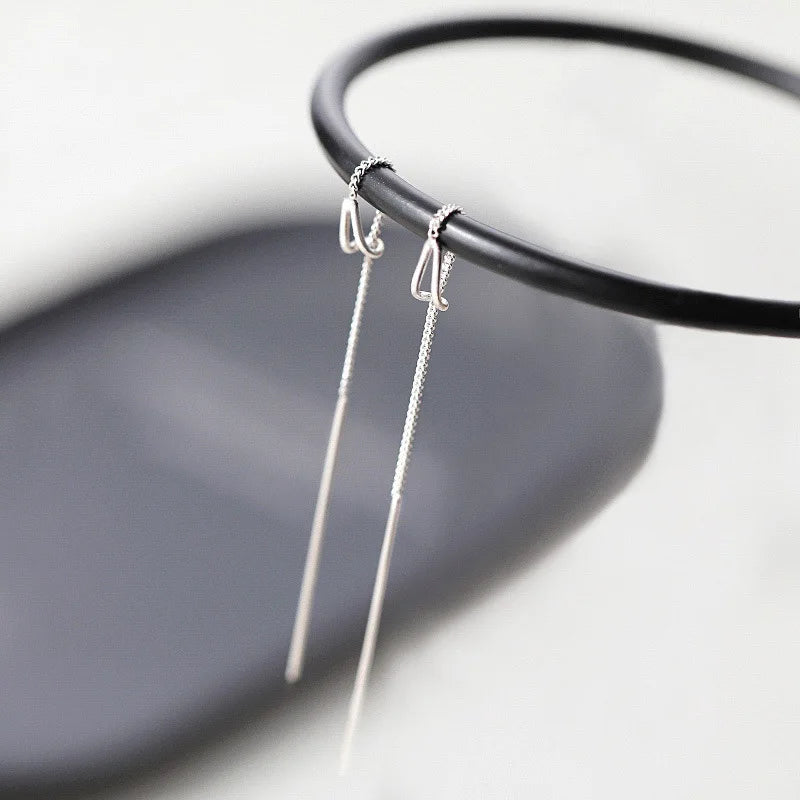 Engelsflügel-Kristall-Ohrringe, versilbert, baumelnde Ohrstecker für Frauen, lange Manschettenohrringe, Böhmen-Quasten-Ohrschmuck