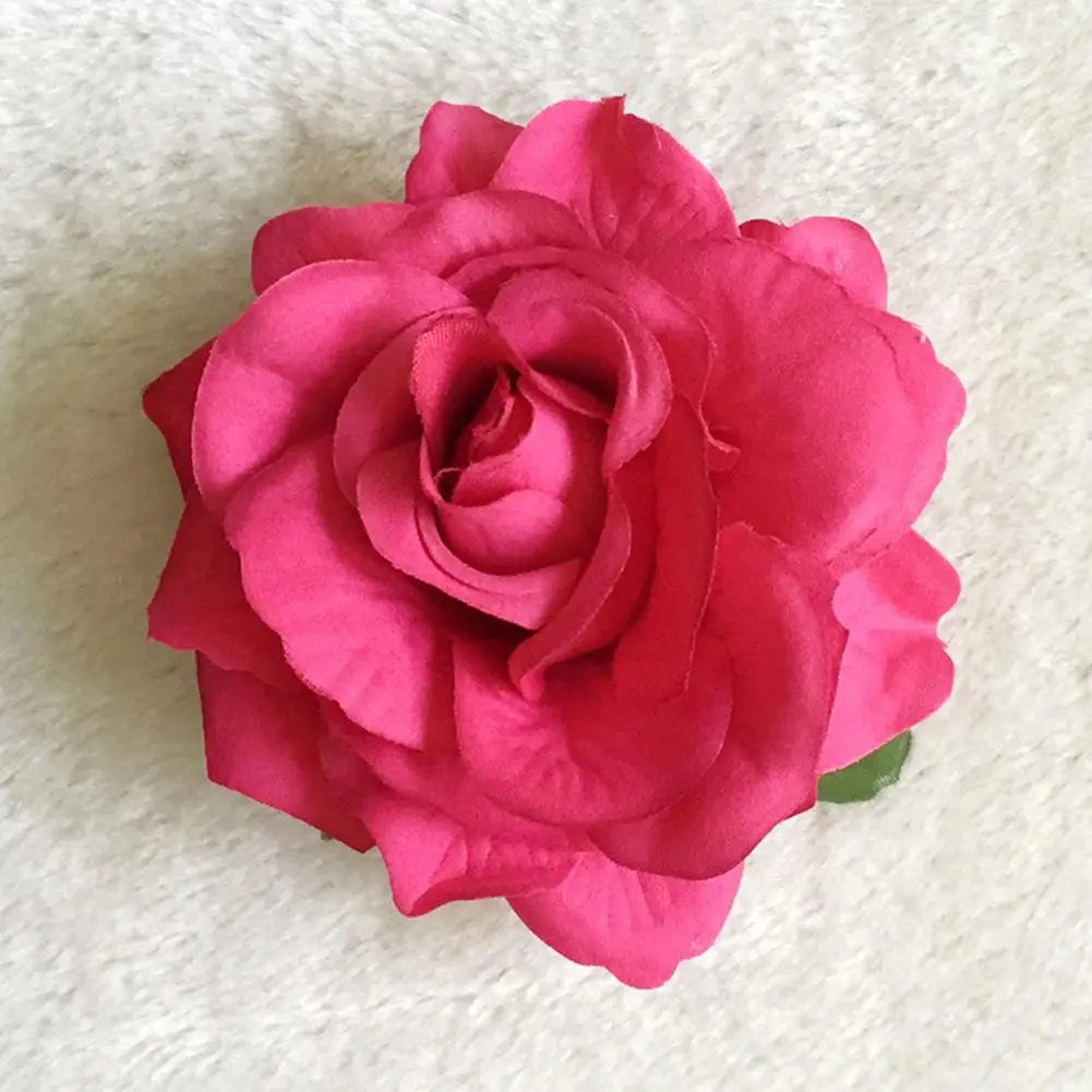 Flamenco Blumen Für Haar DIY Kopfschmuck Für Braut Beflockung Tuch Rote Rose Blume Haarnadel Haar Clip Party Haar Zubehör