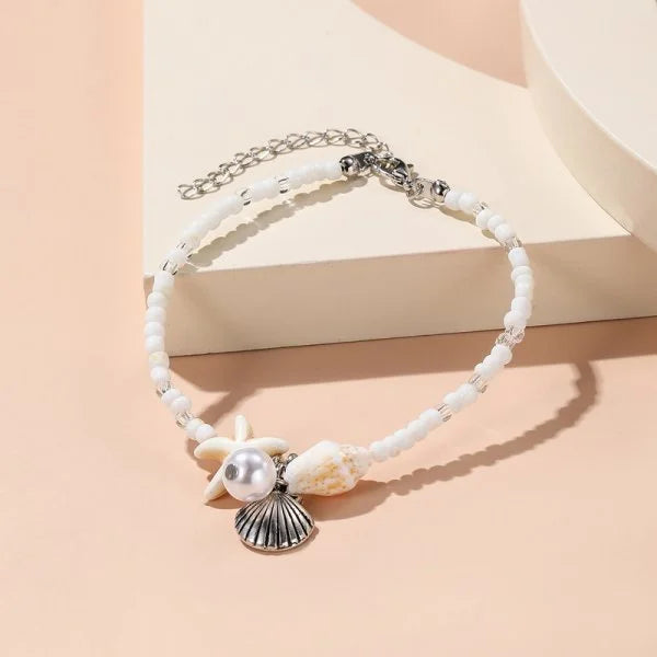 Bohemian Imitation Shell Perlen Armband Für Frauen Sea Star Schildkröte Gewebtes Seil Armband Handgemachte Freundschaft Strand Urlaub Schmuck