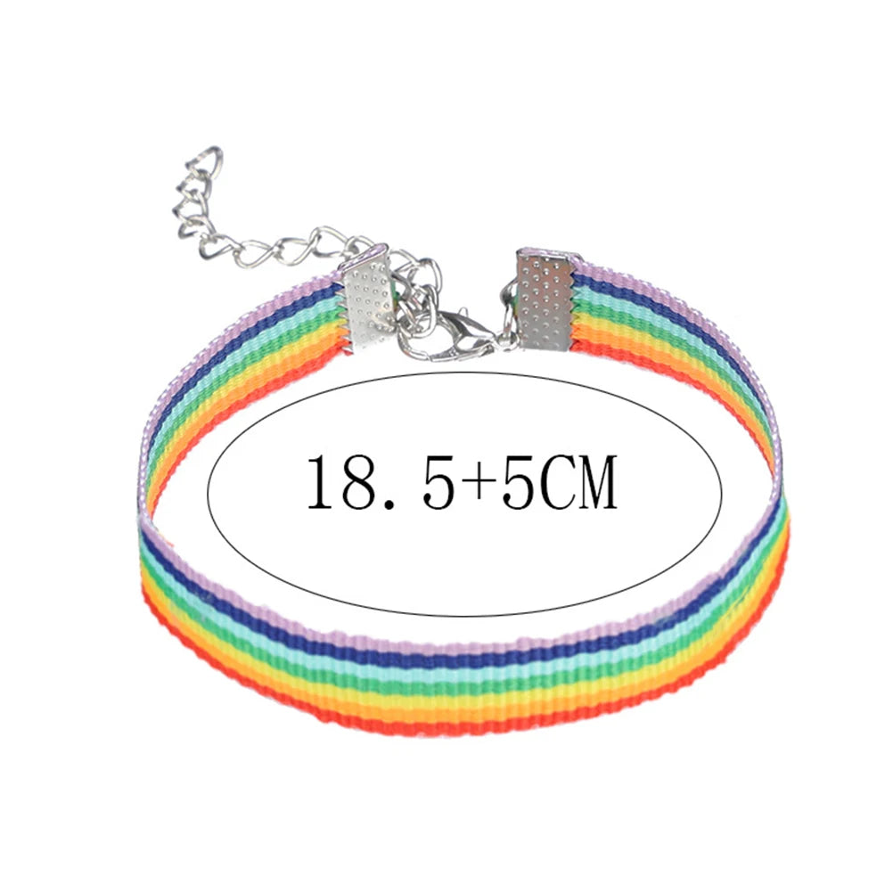 2 Stück Rainbow Pride Armband Armband Seil gewebt Freundschaft für Männer LGBTQ Ursache Unterstützung Partys Unisex Trendy