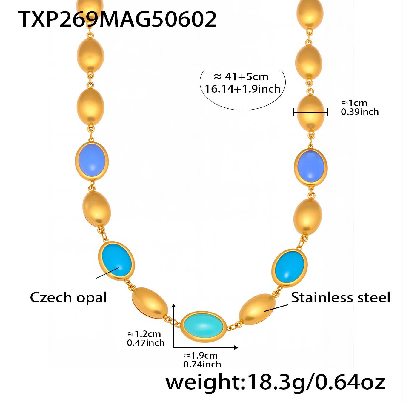 Mehrfarbige Opal-Halskette, Armband, Ohrringe für Damen, 18 Karat vergoldeter Edelstahl, Damen-Halsketten, Armbänder, Ohrringe-Set