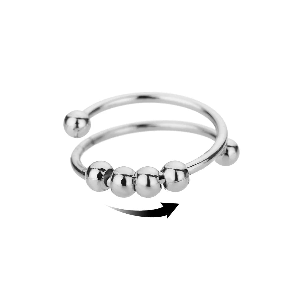 Anti Stress Angst Zappeln Ringe für Frauen Edelstahl Spinner Sonnenblume Sonne Stern Ring Trendy Schmuck Geschenk Dropshipping