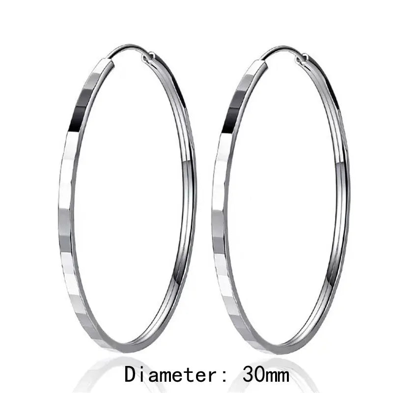 Senlissi – Neue modische 18 Karat vergoldete Creolen für Damen, 925er-Sterlingsilber, 2,0 mm, modischer Ohrring, Canke Jakado Kanao, 3/4/5/6 cm