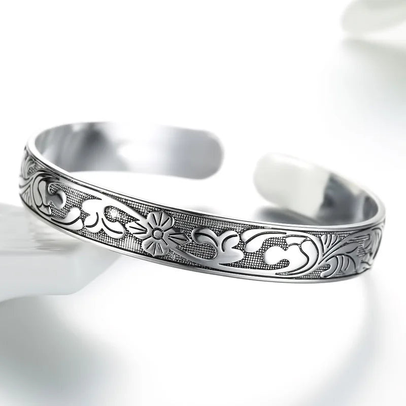 Neue 925er Sterlingsilber, original romantische Gypsophila-Stern-Armreifen für Damen, Armbänder, Mode, Party, Hochzeit, Accessoires, Schmuck