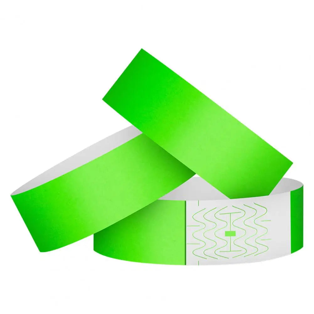 100 Stück Armbänder aus synthetischem Papier, Einweg-wasserdichte Handgelenkschlaufe, Event-Identifikationsarmbänder, abnehmbares Armbandband