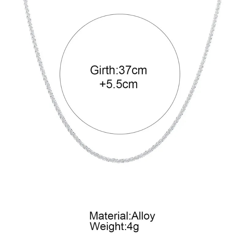 Glänzendes, funkelndes, versilbertes Schlüsselbeinketten-Halsketten- und Armband-Schmuckset für Frauen, minimalistisches Sternenhimmel-Zubehör