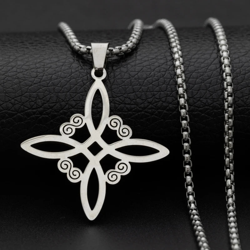 Edelstahl Hexerei Hexenknoten Armband Frauen Glücksknoten Verstellbares Armband Mädchen Glücksamulett Schmuck