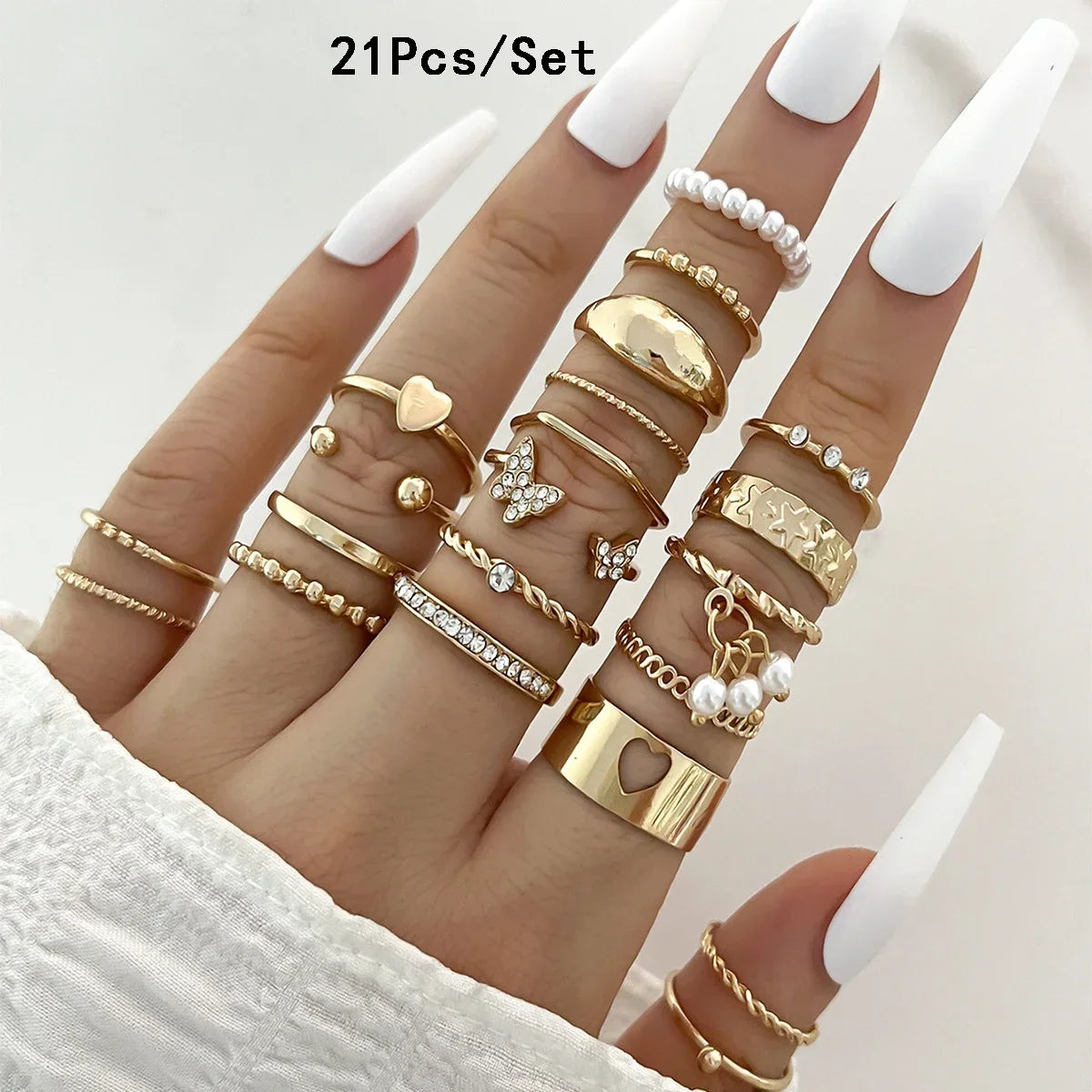30Pcs Bohemian Geometrische Knuckle Ringe Set Für Frauen Gold Silber Farbe Finger Ring Mädchen Fashion Party Schmuck Zubehör