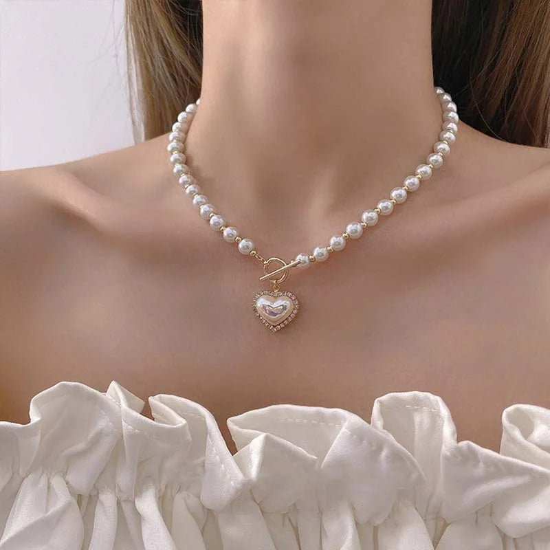 Neue Barock Perle Choker Halskette für Frauen Luxus Hochzeits feier drei schicht ige Perlen Halskette Torques Damen trend igen Schmuck Geschenk