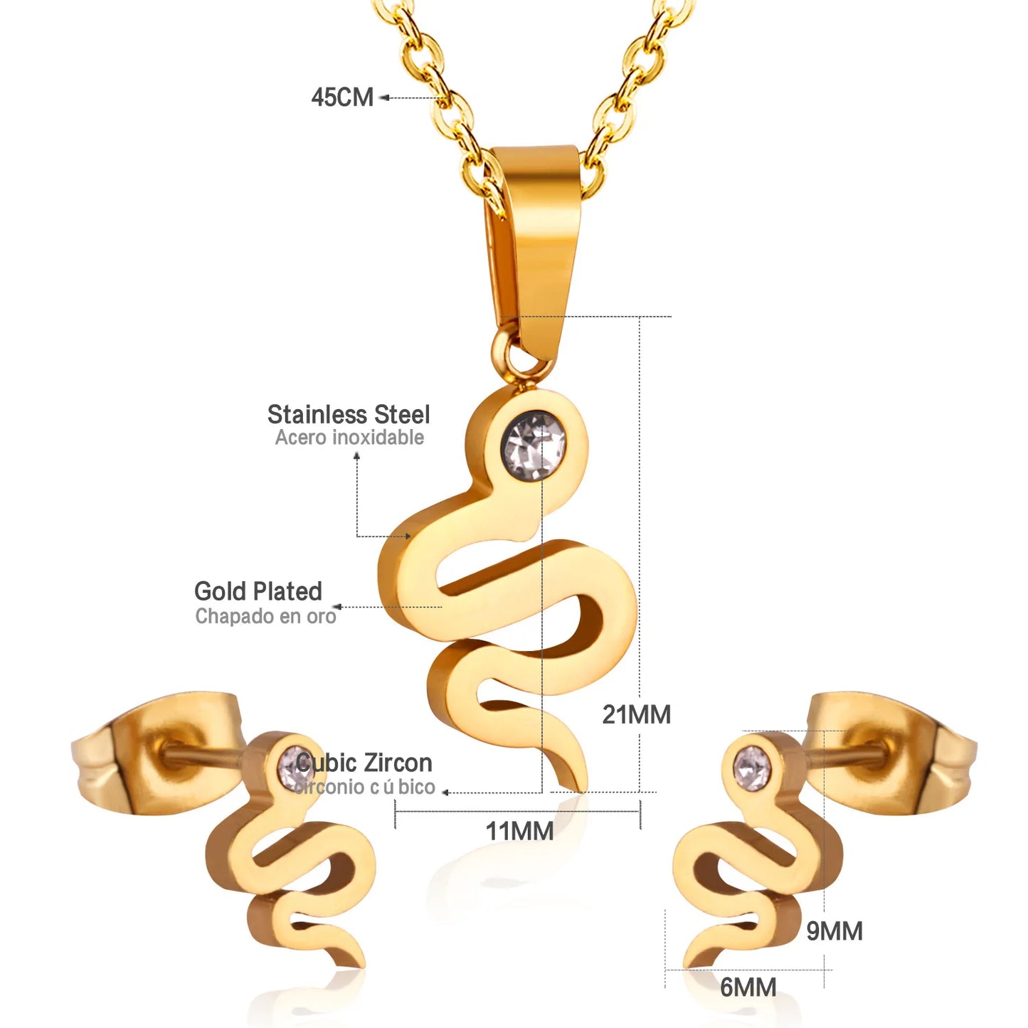 LUXUKISSKIDS Trendy Schmuck Set Edelstahl Silber/Gold Farbe Frau/Männer Großhandel Herz Anhänger Halskette Ohrringe Braut Sets