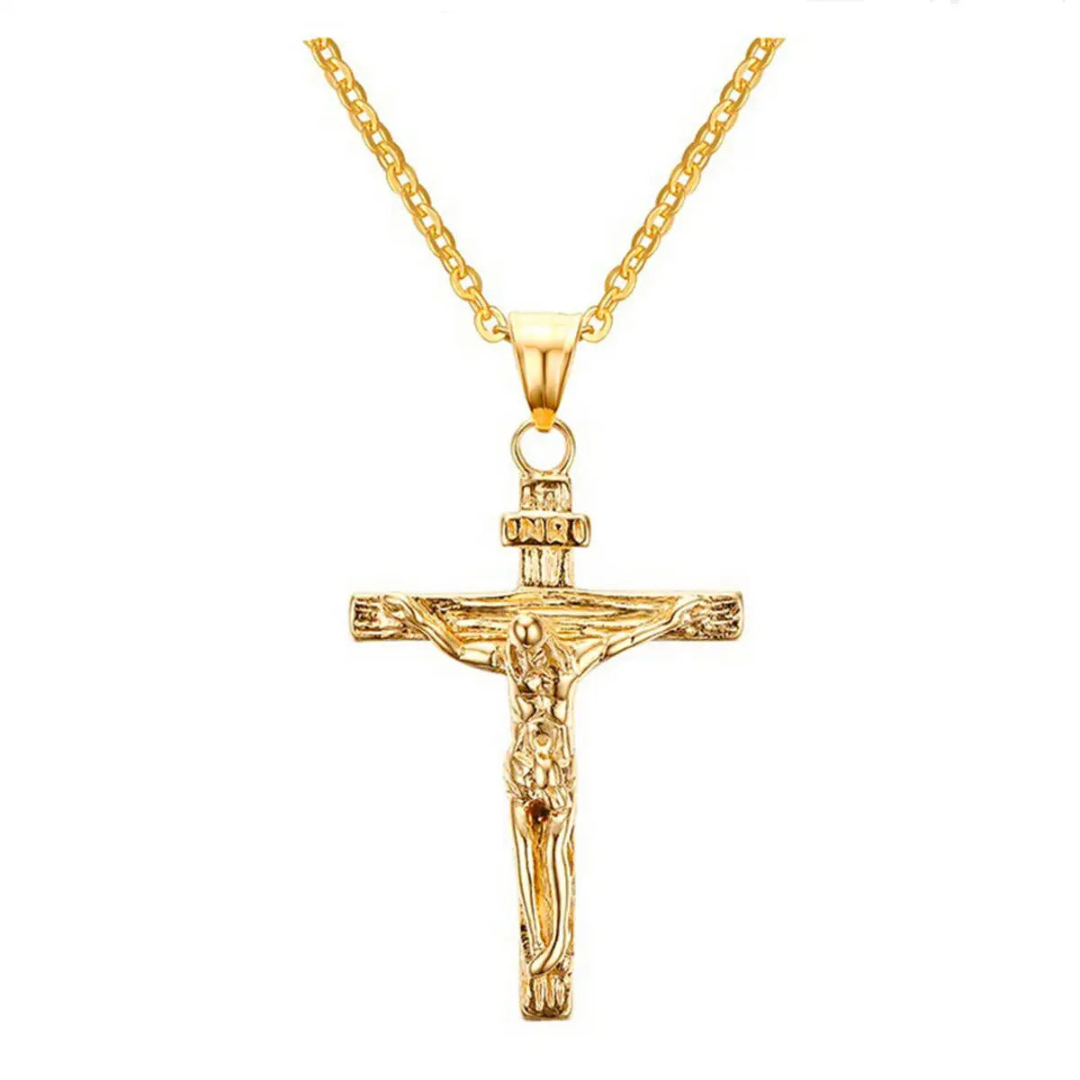 Vintage Gothic Hohl Kreuz Anhänger Halskette Silber Farbe Coole Street Style Für Männer Frauen Geschenk Großhandel Hals Schmuck