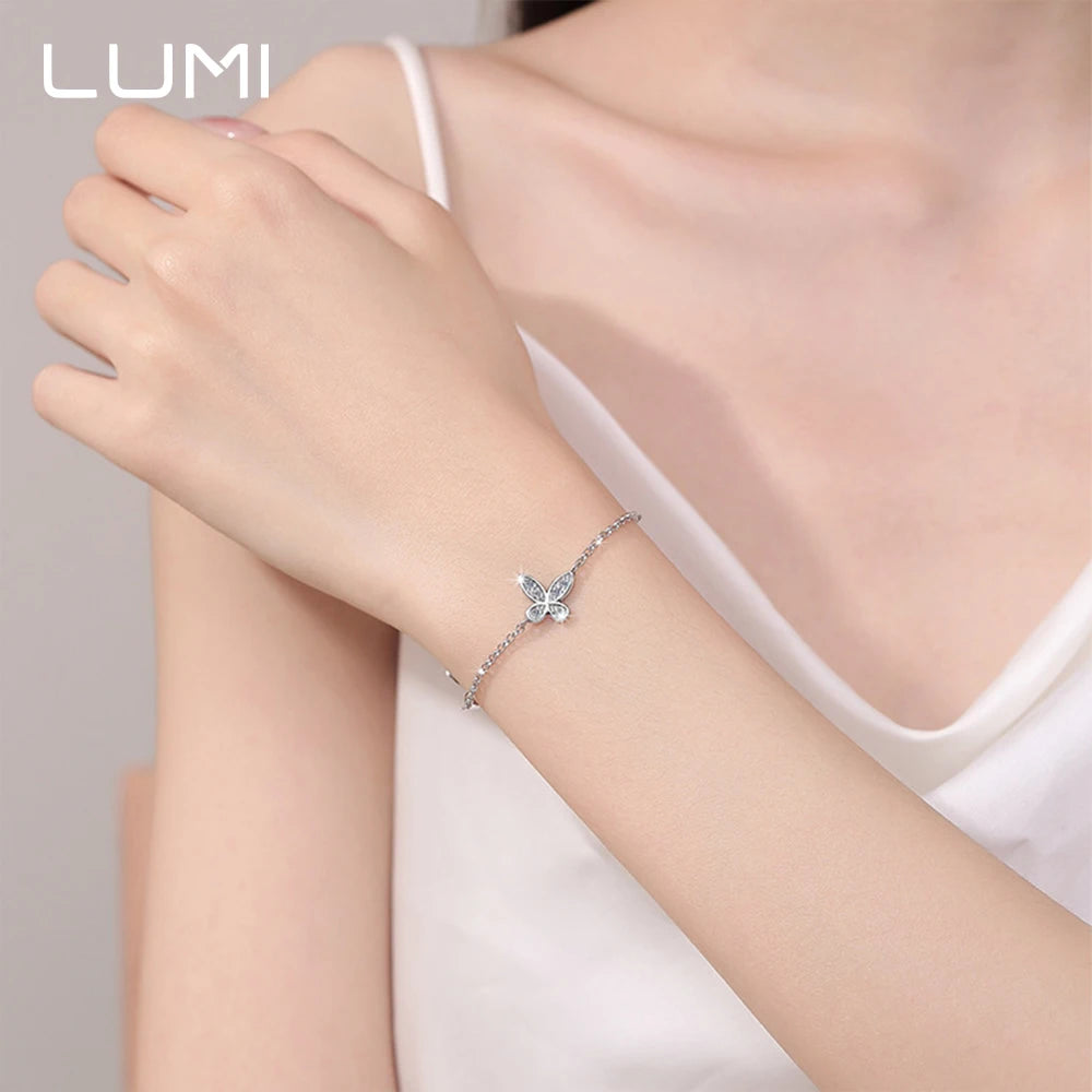 D-Farbe VVS Moissanit Schmetterling 925er Sterlingsilber Armband – angepasste Kette Hochzeit Party Edlen Schmuck Jubiläumsgeschenk