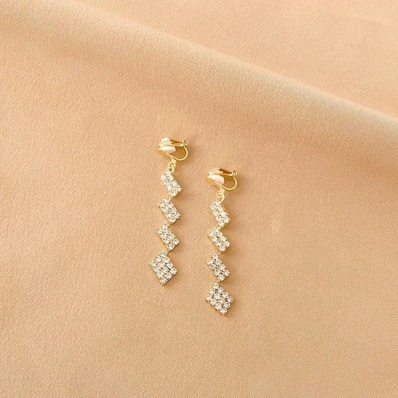 Vintage Persönlichkeit Ohr Clip Ohne Ohr Piercings Erweiterte Sinn Einfache Ohrringe Mode Temperament Perle Ohr Hängen Mädchen