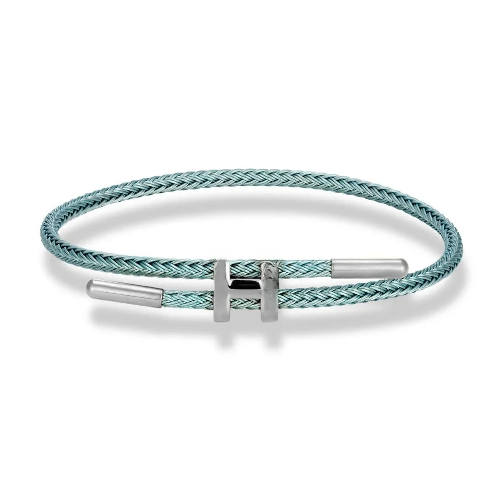 Stahlfarbe H Schnalle Feines Drahtseil Armband Hartgold Schmuck Schnur Perlen Glücksbringer Straße Straße Ungeblockiertes rotes Seil