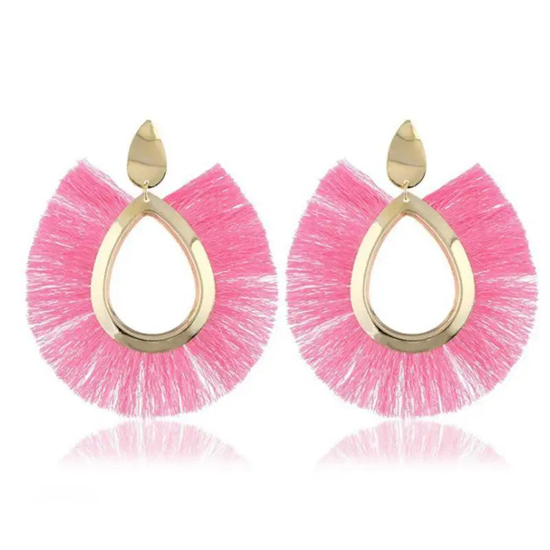 Bohemian Quaste Ohrringe Frauen Runde Große Vintage Ohrringe Ethnische Boho Quaste Lange Baumeln Ohrringe Schmuck Geschenke