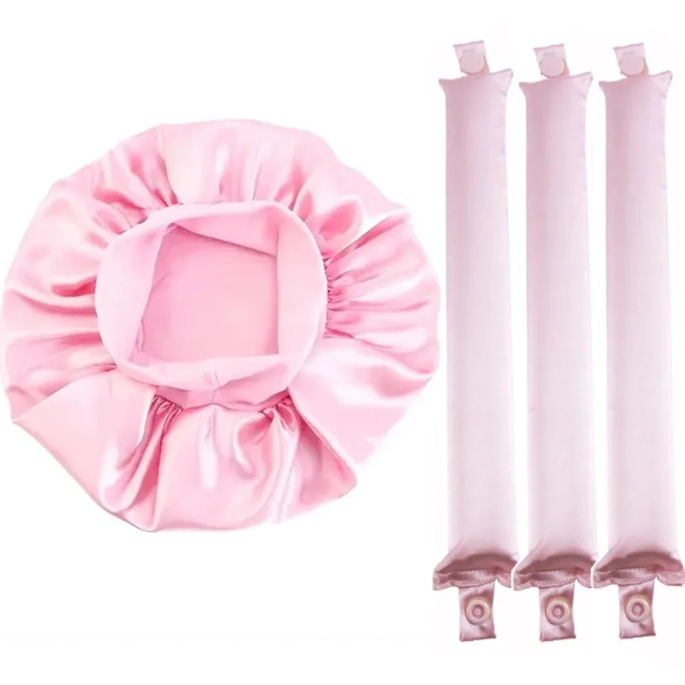 Heatless Curling Rod Stirnband Lazy Hair Curler Keine Hitze Lockenwickler Locken Schlafen Weiche Flexi Stange mit Motorhaube Haar Styling Werkzeuge