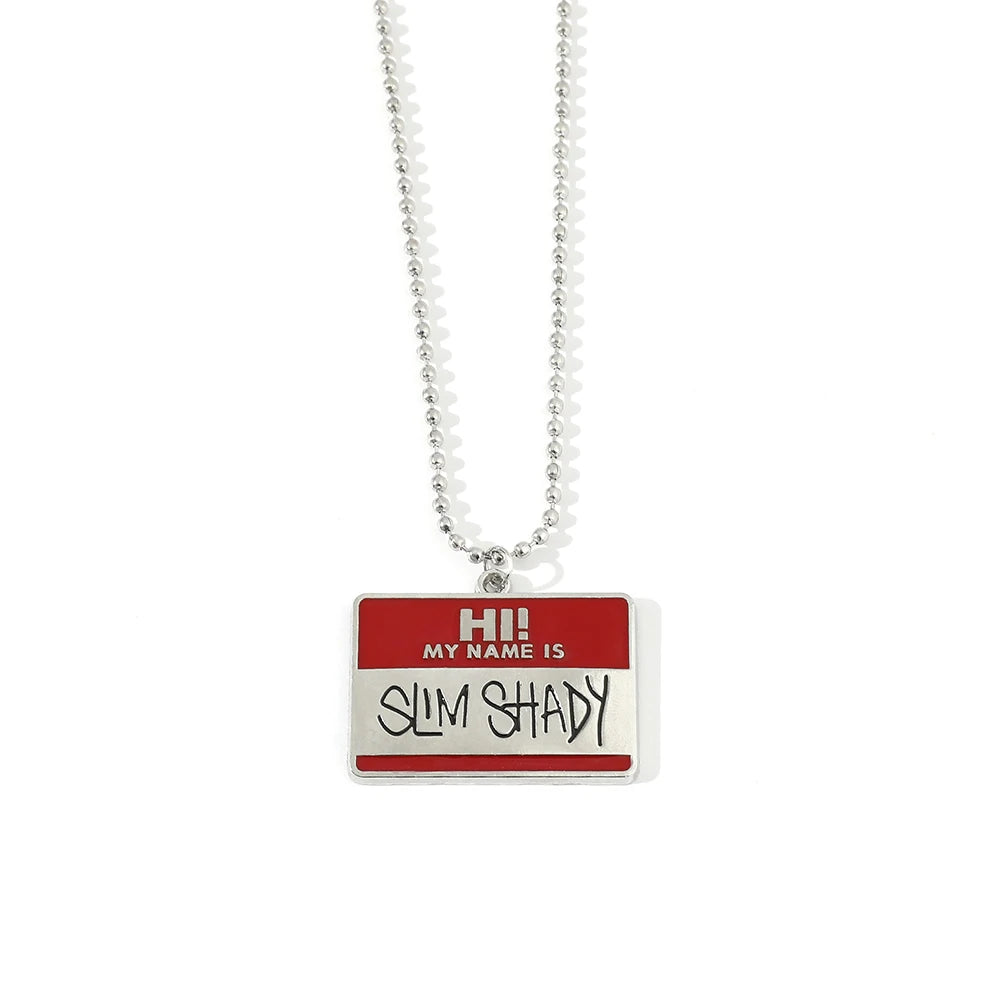 POTCET Eminem Herren-Halskette, modische, vielseitige Halskette, 2024, Hip-Hop-Schmuck, Anhänger-Halskette als Souvenir für Freund
