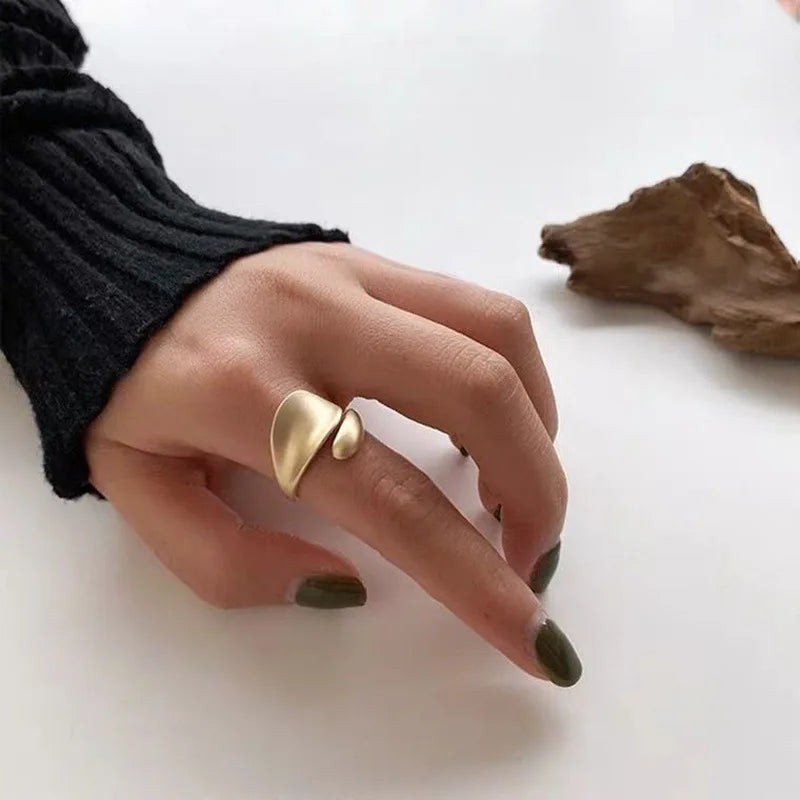 KOTiK Neue Design Seestern Perle Ring Form Gold Farbe Einstellbare Ringe Für Frauen Koreanische Mode Schmuck Party Luxus Zubehör