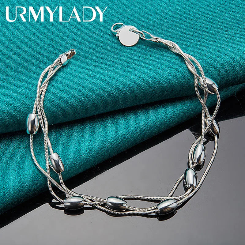 Armband aus 925er-Sterlingsilber, modisches Designprodukt, wunderschöner Schmuck, hochwertige Armbandperle für Damen, Damen, Hochzeit