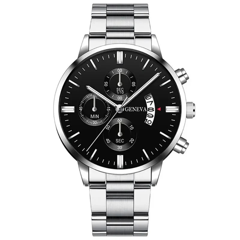 Mode Männer Edelstahl Uhr Luxus Kalender Quarz Armbanduhr Herren Business Uhren für Mann Uhr Montre Homme