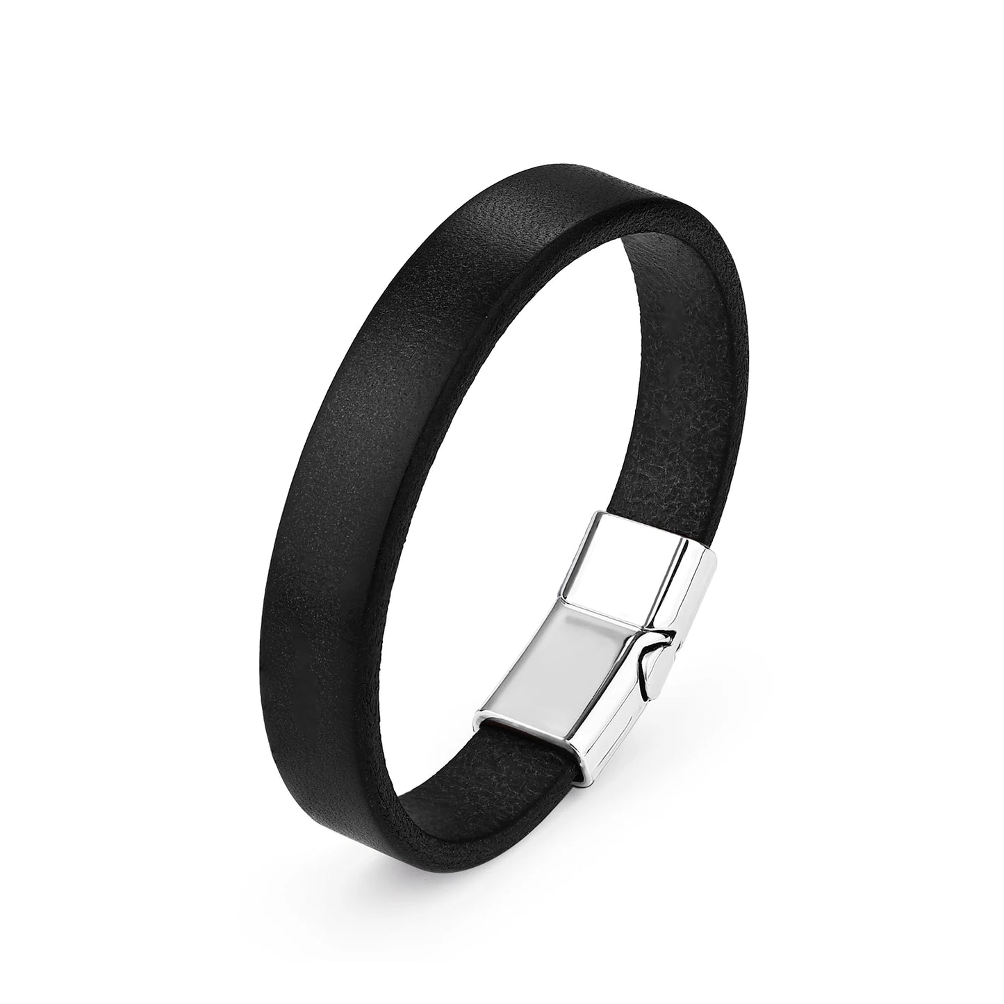 Klassische Magnetische Schnalle Leder Armband Für Männer Vintage Handgemachte Armband Männlichen Mode Schmuck Geschenke Großhandel
