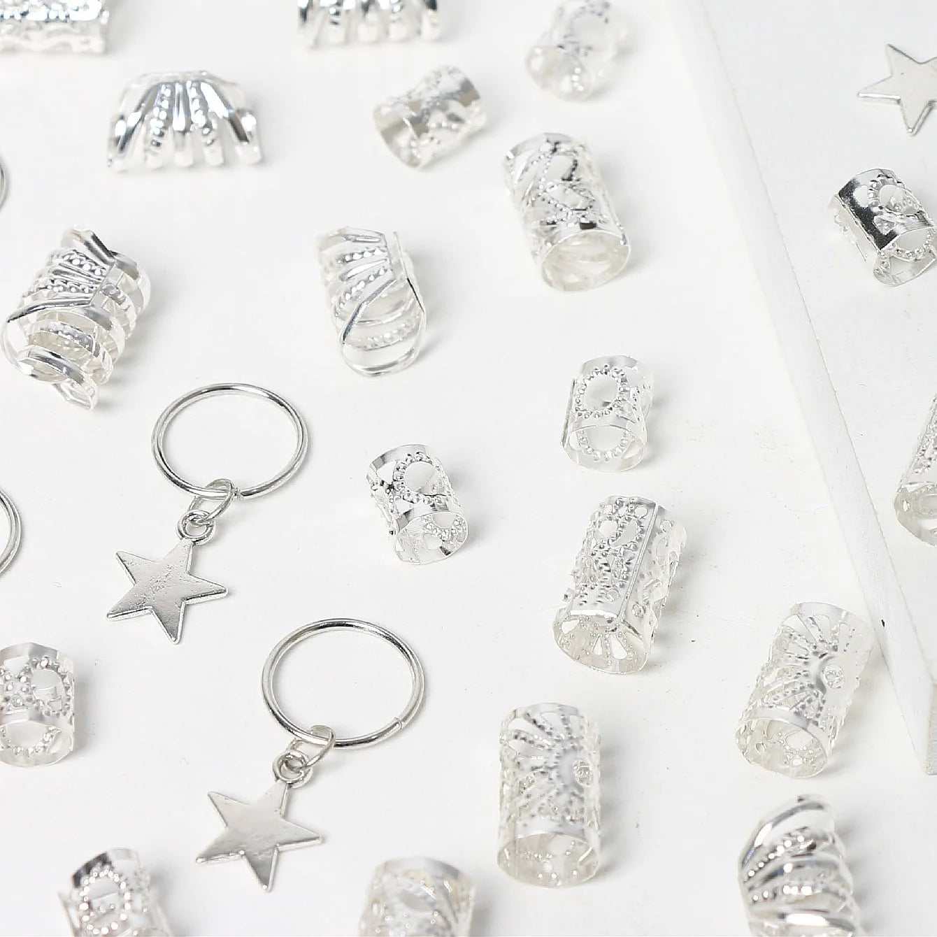 35 teile/satz silberne fünfzackige Sterndesign-Haars ch laufen für Frauen und Mädchen, die Haarschmuck loc Haarschmuck für Zöpfe verkleiden
