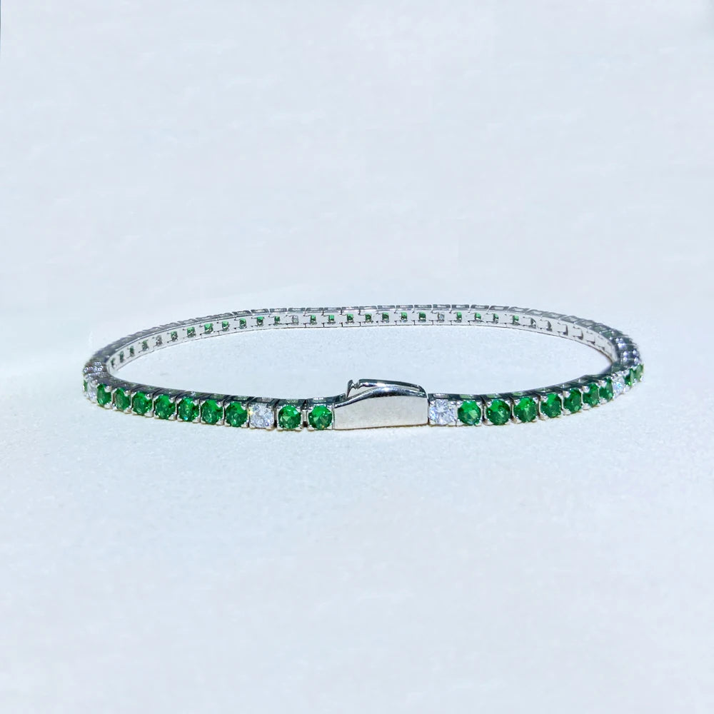 Trendiges Tennis-Armband aus 925er-Sterlingsilber, voller 5A-Zirkon, funkelnder Schmuck für Damen, Damen, Party, Geburtstag, Geschenk