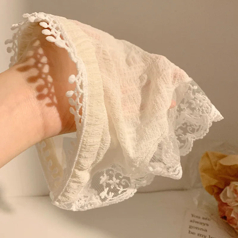 Spitze Dreieckiges Haar Schal Stirnband Quadratisches Kopftuch Haarband Turban Verband Bandana Stirnband Frauen Headwrap Haar Zubehör