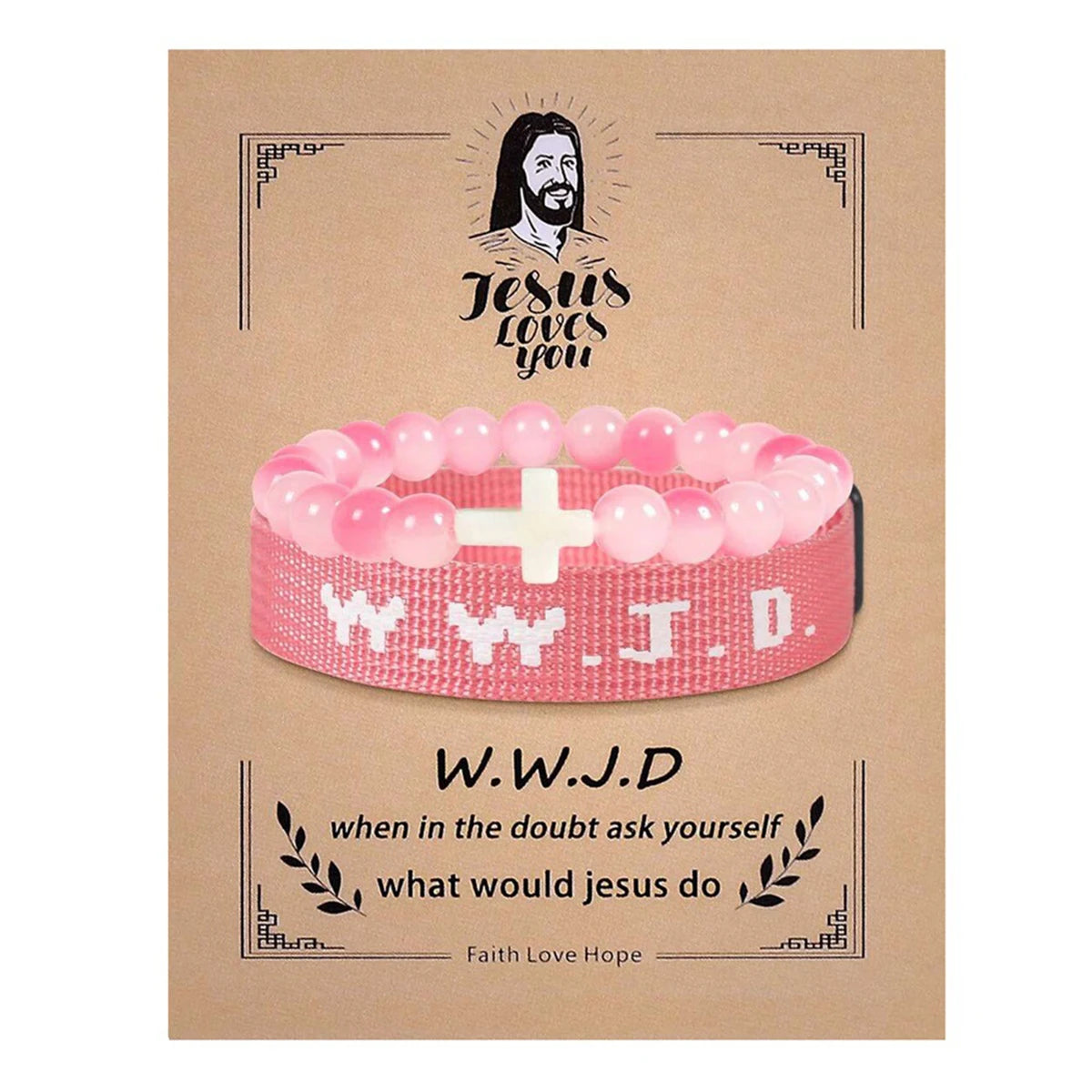 Harong WWJD verstellbare bunte Armbänder „What Wound Jesus Do“-Armbänder, inspirierender christlicher Schmuck, Geschenke für Damen und Herren