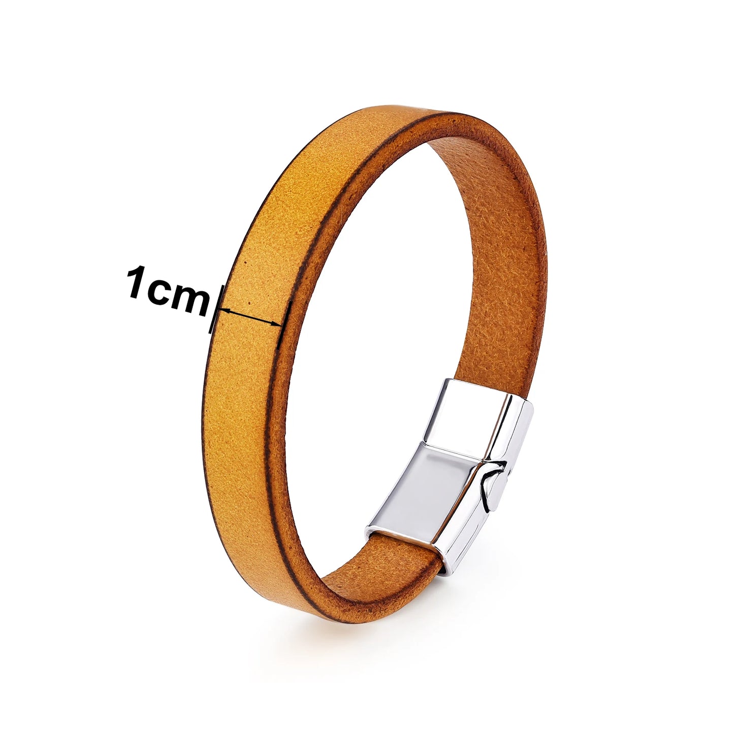 Klassische Magnetische Schnalle Leder Armband Für Männer Vintage Handgemachte Armband Männlichen Mode Schmuck Geschenke Großhandel