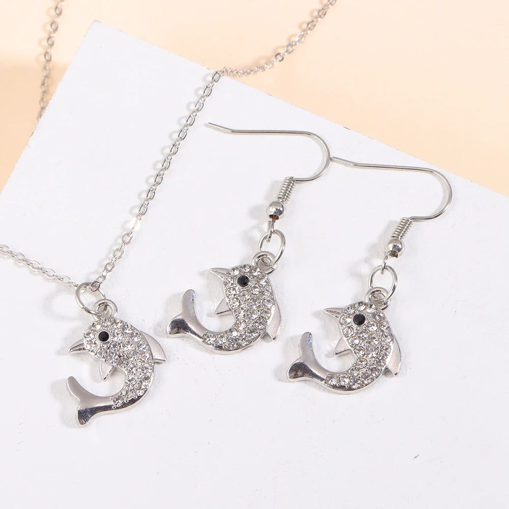 Neue Mode Gold/Silber Farbe Schmuck Set exquisite Schlange Tier Halskette & Ohrring elegante Frauen Schmuck Party Geschenke