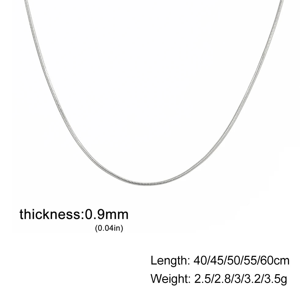 Skyrim Edelstahl Gold Farbe Runde Schlange Kette Halskette Frauen Männer Lange Hals Ketten Trendy Punk Schmuck Geschenk Großhandel