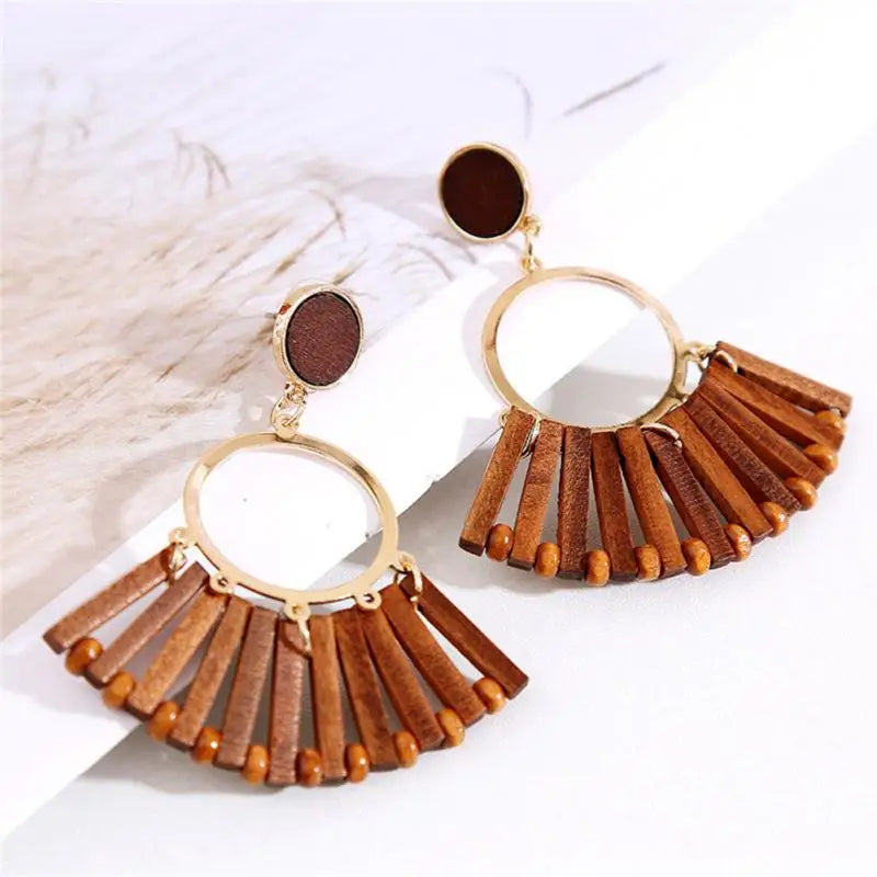 Bohemian Quaste Ohrringe Frauen Runde Große Vintage Ohrringe Ethnische Boho Quaste Lange Baumeln Ohrringe Schmuck Geschenke