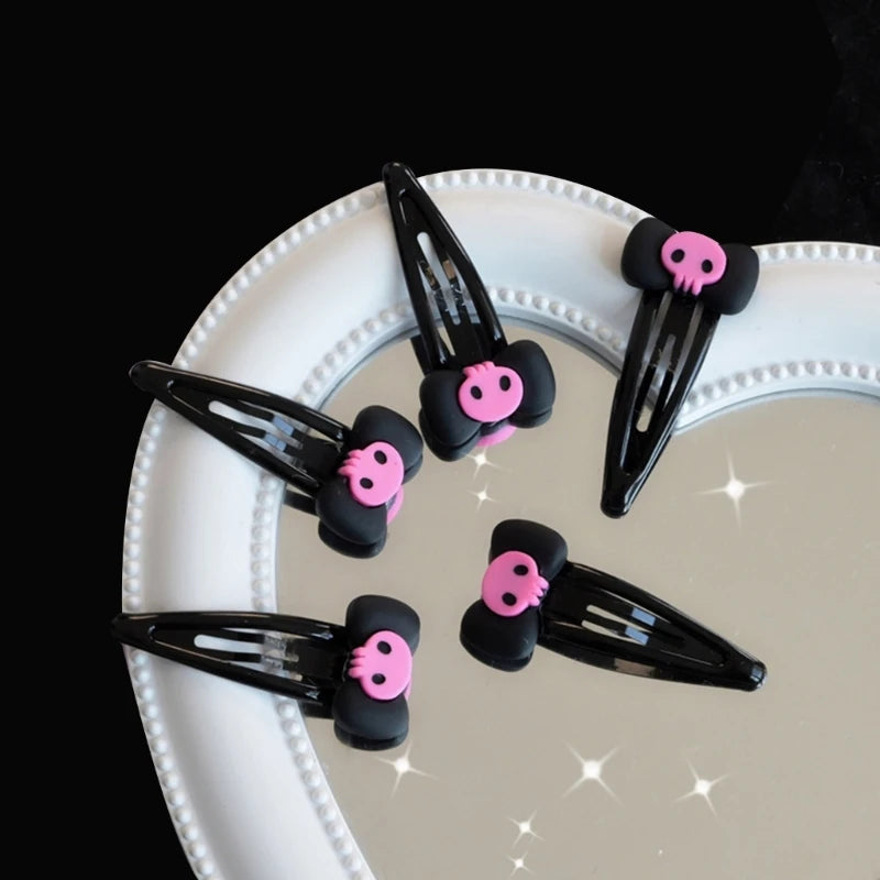 Schädel Haarnadel Schleifen Haars pangen Haarnadel Schädel Bobby Pin Schleifen Haars pange Bögen Haarnadel jk Haars pange jk Haarschmuck